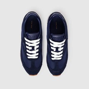 Anine Bing Juno Navy and White Sneakers